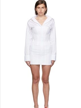 Guizio Oversized Shirting Corset Dress